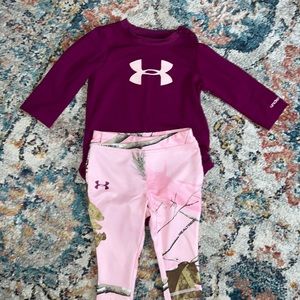 Baby girl Under Armor camo set